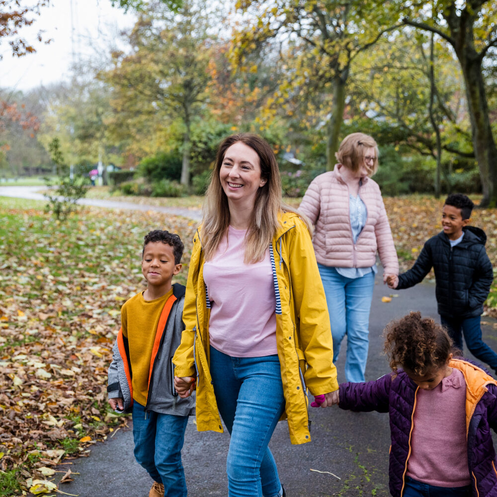 Family walking